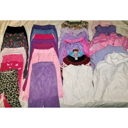 28 Pc Girls Name Brand Fall Winter Clothing Lot Size 2T 24mo Very Good Condition