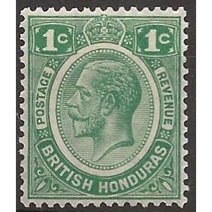 British Honduras 1929 SG126 1c Green Mounted Mint .