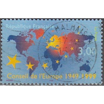 France 1999 Michel 3370 O Cote (2008) 1.00 € Conseil de l'Europe Cachet rond
