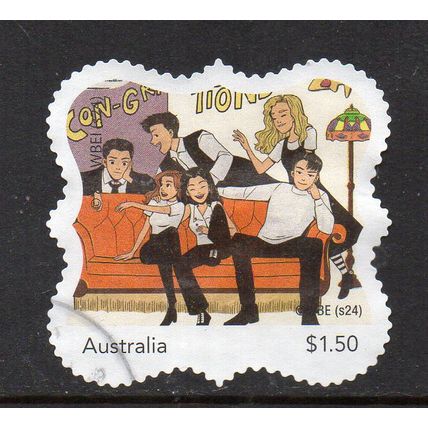 2024: FRIENDS, 30 YEARS ANNIVERSARY, USED SELF-ADHESVE MY STAMPS. 01/02