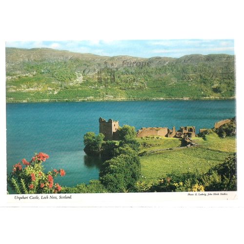 URQUHART CASTLE,LOCH NESS used postcard 1992 postmark =