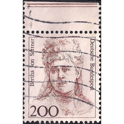 GERMANY, WOMEN, Bertha von Suttner (1843-1914), brown 1991, 200pf, #2