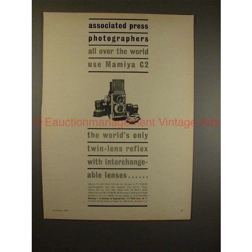 1960 Mamiya C2 TLR Camera Ad - Associated Press Use!!