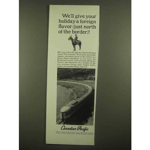 1965 Canadian Pacific Railroad Ad - A Foreign Flavor