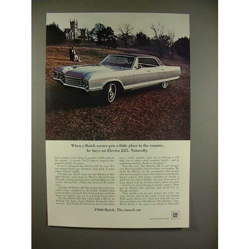 1966 Buick Electra 225 Car Ad - Little Place in Country