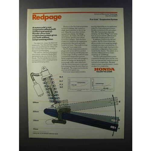 1981 Honda Pro-Link Suspension System Ad - Redpage