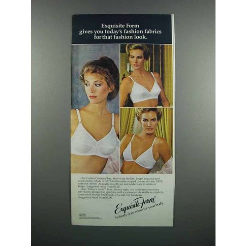 1983 Exquisite Form Cotton Comfort Bras Ad