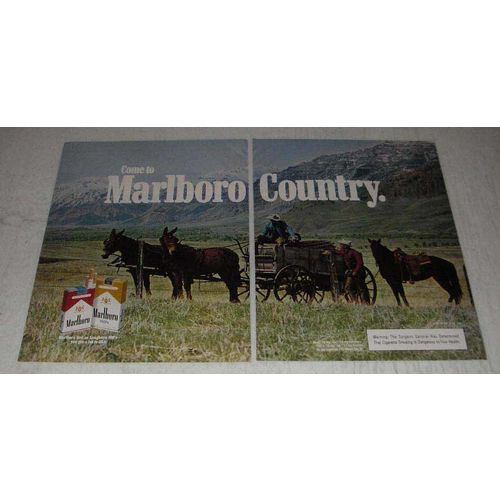 1983 2-pg Marlboro Cigarettes Ad - Marlboro Man