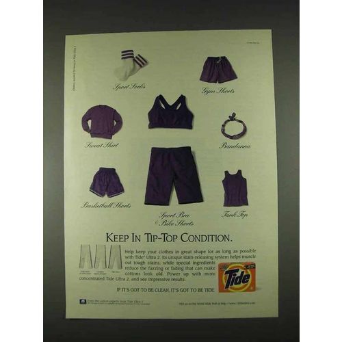 1996 Tide Ultra 2 Detergent Ad - Tip-Top Condition