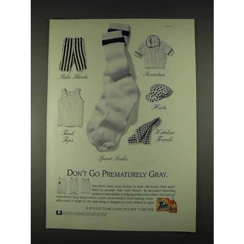 1996 Tide with Bleach Detergent Ad - Prematurely Gray