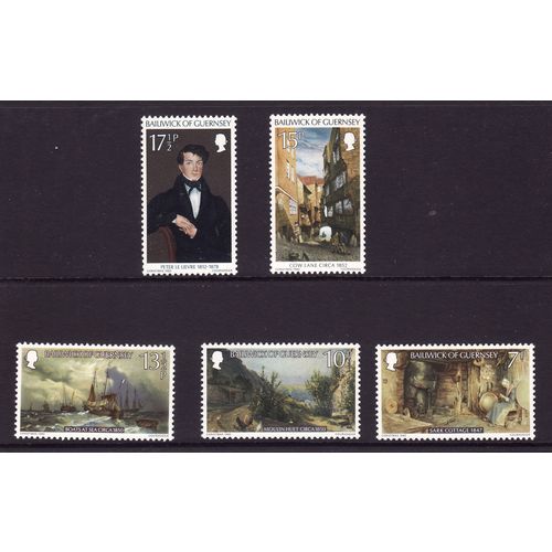 GUERNSEY 1980 CHRISTMAS / PAINTINGS SG221/ 225 SET 5 VALS U/M MINT #3