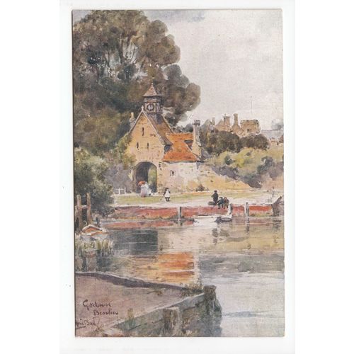 Gatehouse of Beaulieu Hampshire Wilfrid Ball Art Postcard 1122