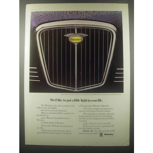 1974 Wolseley Cars Ad - We'd like to put a little light in your life