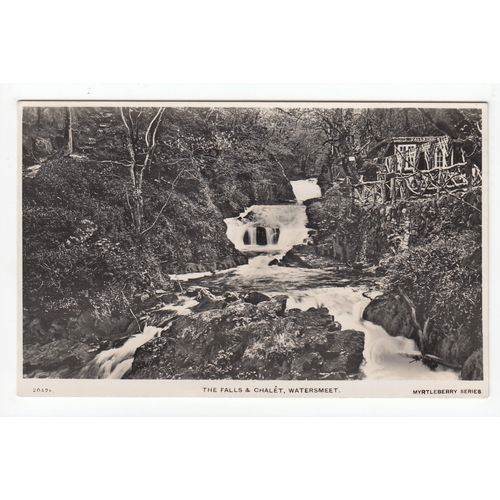 The Falls & Chalet Watersmeet Lynmouth Devon 1945 RP Postcard