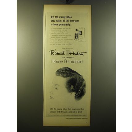 1950 Richard Hudnut Home Permanent Ad