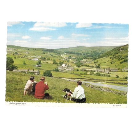 ARKENGARTHDALE, YORKSHIRE vintage unused postcard by Valentine & Sons /