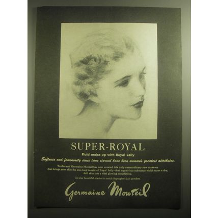 1959 Germaine Monteil Super-Royal Fluid Make-up with Royal Jelly Advertisement