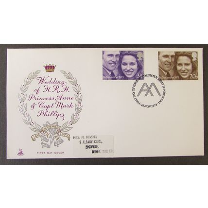 MERCURY - PRINCESS ANNE ROYAL WEDDING FIRST DAY COVER 1973