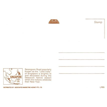Little India Singapore Postcard unused VGC