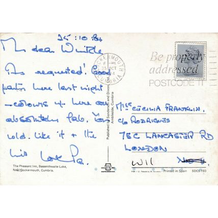 Pheasant Inn Bassenthwaite Lake Cumbria Postcard 1984 used crease