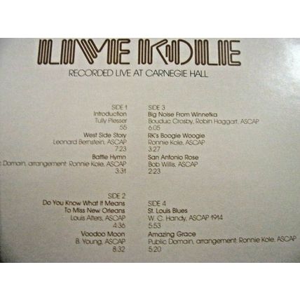 Ronnie Kole and His Trio-Live Kole-LP-197?-NM/VG+ Double Album *Autographed