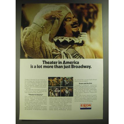 1974 Exxon Oil Ad - Theater in America is a lot more than just Broadway