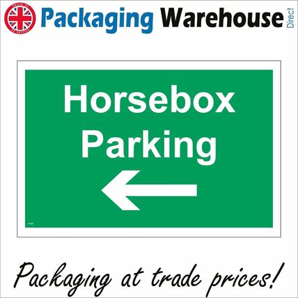 VE342 HORSE BOX PARKING LEFT ARROW WAY ROUTE DIRECTION SHOW EQUESTRIAN TRIALS