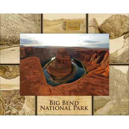 Big Bend National Park Laser Engraved Wood Picture Frame Landscape (5 x 7)