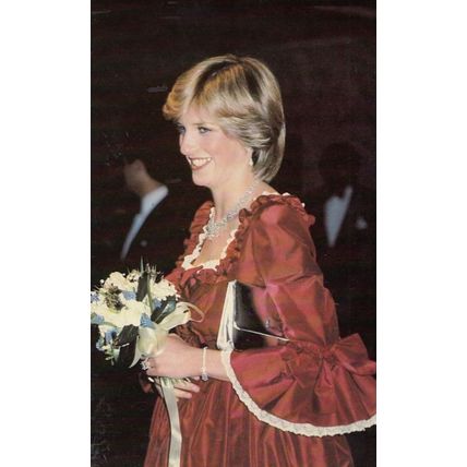 Princess Diana at the Barbican Centre London in 1982 Royal Postcard