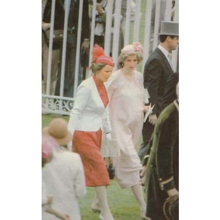 Princess Diana Horse Race At Ascot Royal Postcard