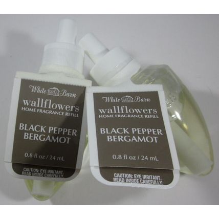 3 bulbs Bath & Body Works Wallflower Refill Bulb Black Pepper Bergamot