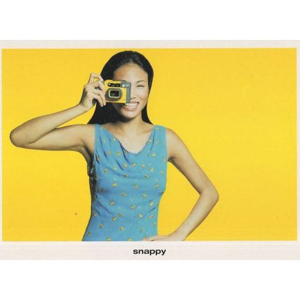Asian Lady With Camera Photographer Advertising Postcard