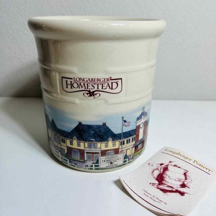 Longaberger Crock Canister Pottery Homestead 2-quart Ceramic Kitchen Storage