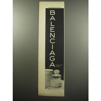 1955 Balenciaga Perfume Advertisement