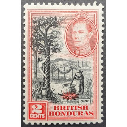 British Honduras: 1938-42 2c black & scarlet SG151 MH