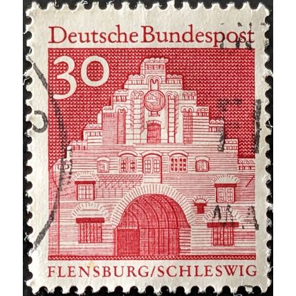 STAMP GERMANY WEST SG1371 1967 30pfg North Gate Flensburg Used