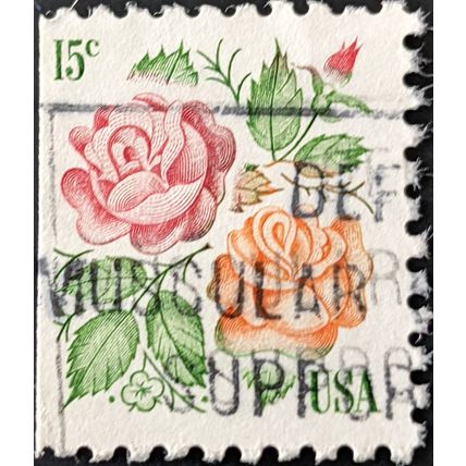 Stamp United States SG1729 1978 15c Roses Used