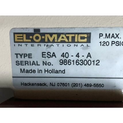 STONEL PQ8YC3R QUARTZ PG VALVE,EL-O-MATIC ESA 40-4-A,1" PVC,ASCO EF8320G174,TH