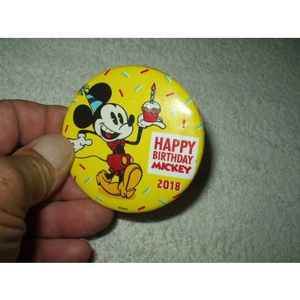 disney mickey mouse happy birthday 2018 pinback