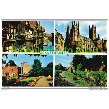 CANTERBURY, 4 SCENES, KENT, ENGLAND, 1960s?, Postcard
