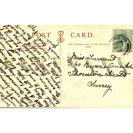 Milsom Street, Bath, Delittle, Fenwick Postcard, 1906