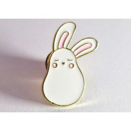 Novelty cute Anime style Bunny Rabbit Metal Lapel Pin Badge