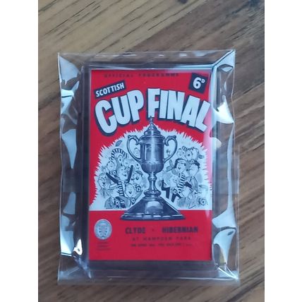 Clyde's 1939, 1955 & 1958 Scottish Cup Final Programmes fridge magnet set