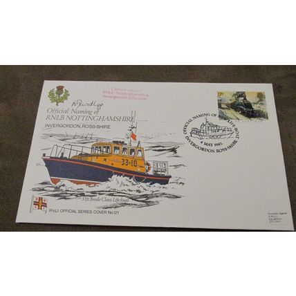 Signed 1985 Cover - RNLI Lifeboat Nottinghamshire - Invergordon, Ross-Shire