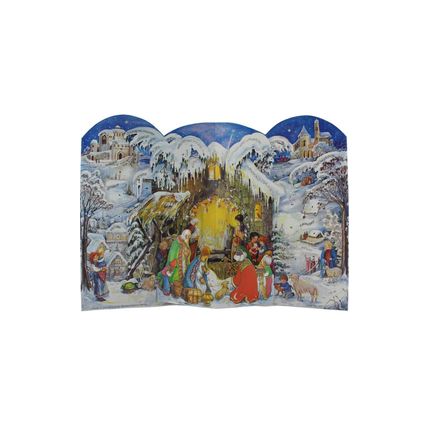 ADV557 - Sellmer Advent - 3-Dimensional Manger Scene - 10.5"H x 14.5"W x 3"D
