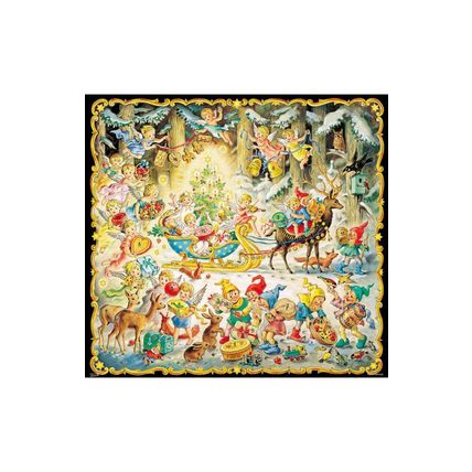 10422 - Korsch Advent Calendar - Vintage 1954-1958 Design 11.75" Square Ange...