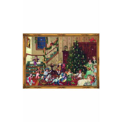 ADV70129 - Sellmer Advent - Victorian Living Room Scene - 10.5"H x 14.5"W x .1"D
