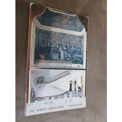 Raphael Tuck Postcard - Queen's Dolls House, Entrance Hall - Royalty