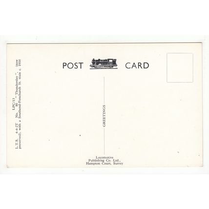 LTS Thundersley 80 Steam Locomotive Engine Train Railway Postcard LPC13