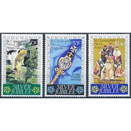 Silver Jubilee - St Christopher, Nevis & Anguilla 1977 - NM H - SG 367/9